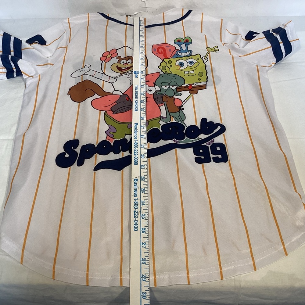 SpongeBob SquarePants Baseball Jersey Men’s size Large - Picture 10 of 11